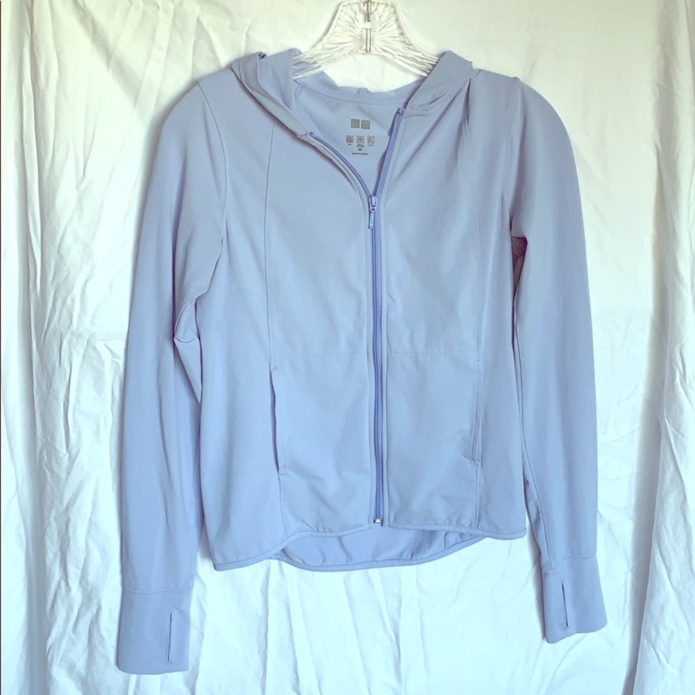 Blue Workout Zip Up Hoodie